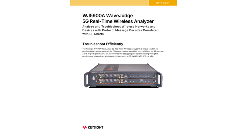 Data Sheet for WJ5900A WaveJudge 5G Real-Time Wireless Analyzer